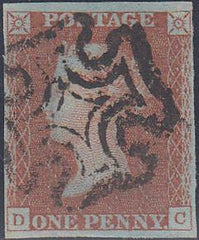 74061 - 1841 1d pl.20 (DC)(SG8). Good to fine used lettere...
