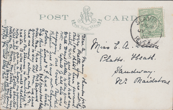 74274 - ISLE OF WIGHT. 1908 post card of The Chine Shankli...