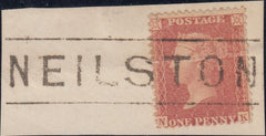 74347 - 1857 'NEILSTON' TYPE III SCOTS LOCAL (Co. RENFREW) ON PIECE/1D PL.52 (C9(3).