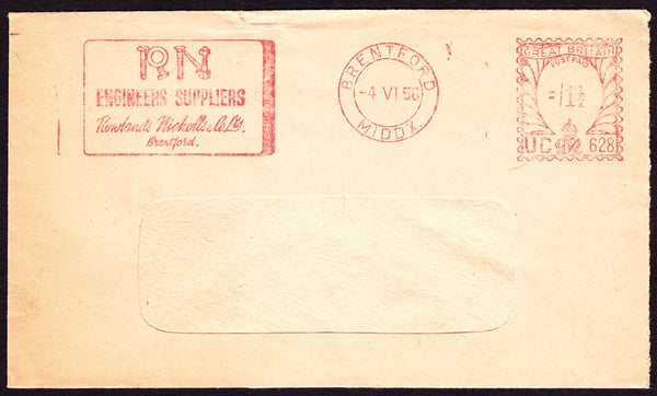 74467 - ADVERTISING. 1956 window envelope from Brentford w...