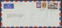 74476 1965 AIR MAIL LONDON TO USA WITH 2/6D CASTLE.