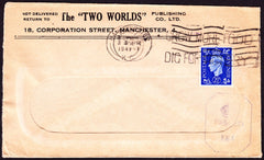 74673 - 1941 window envelope from The "TWO WORLDS" Publish...