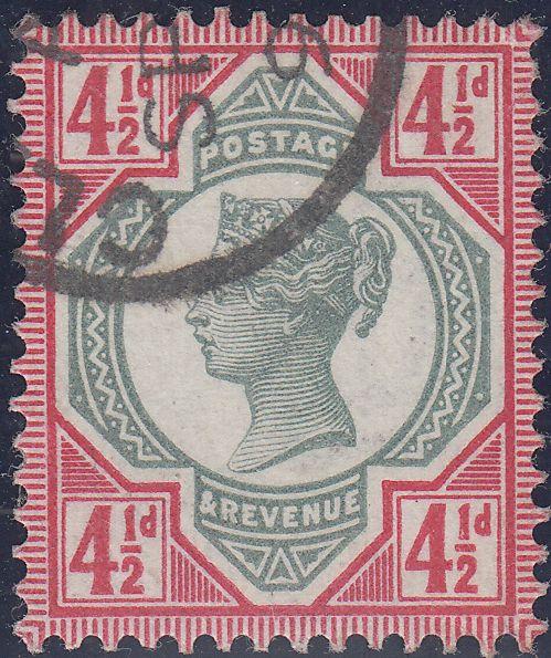 74732 - 1892 4½D JUBILEE (SG206). A superb used 1892