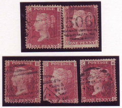 74803 - 1864 1d PLATES WITH INVERTED WATERMARKS (SG43Wi).
