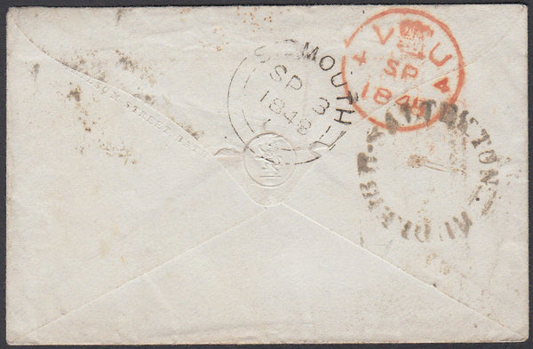 75241 - 1848 DEVON/'BUDLEIGH SALTERTON' UDC (DN160). 1848 envelope Budl...