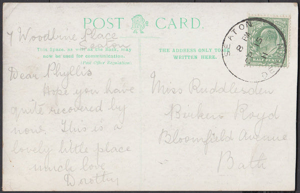 75277 - DEVON - SEATON SKELETON. 1911 post card of Seaton ...