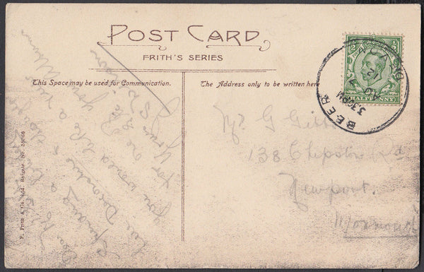 75282 - DEVON - BEER SKELETON. 1912 post card of Beer to N...