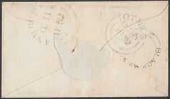 75312 - DEVON. "BLACK-AWTON" UDC IN BLACK. 1852 envelope T...