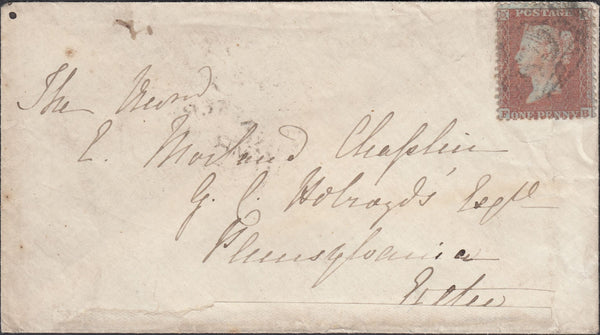 75321 - 1856 MAIL TOTNES TO EXETER/'HARBERTON' UDC IN BLACK. Envelope Tot...
