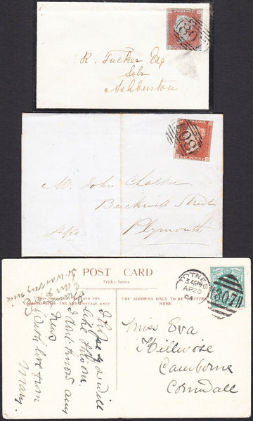 75334 - DEVON/THE TOTNES "807" CANCELLATION. Seven covers/...