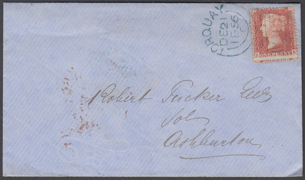 75342 - 1856 'TORQUAY/806' SIDEWAYS DUPLEX IN BLUE ON COVER.