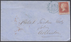 75342 - 1856 'TORQUAY/806' SIDEWAYS DUPLEX IN BLUE ON COVER.