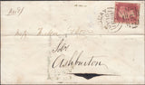 75358 - 1858 MAIL TORQUAY TO ASHBURTON WITH 'UNION-STREET' UDC. Envelope