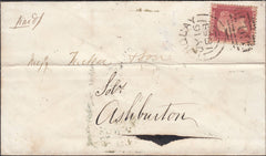 75358 - 1858 MAIL TORQUAY TO ASHBURTON WITH 'UNION-STREET' UDC. Envelope