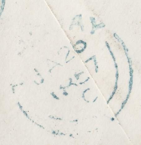 75360 BLUE-GREEN '805' BARRED NUMERAL OF TORQUAY ON COVER (SPEC C1ub)/PL.29(SG29)(DD).
