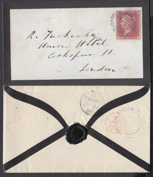 75389 - 1859 DEVON/'HARBERTON' UDC. Fine mourning env...