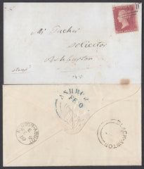 75399 - 1859 DEVON/'BLACK-AWTON' UDC.  Envelope T...