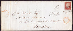 75401 - DEVON/POSTAGE DUE. 1852 large wrapper Totnes to Lo...