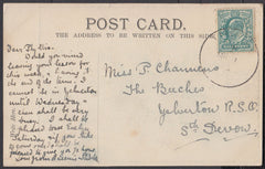 75474 - DEVON. 1903 post card with KEDVII ½d cancelled lig...