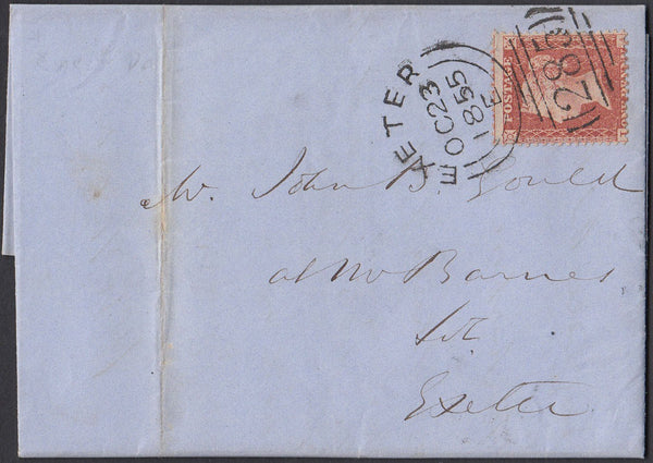 75515 - 1855 EXETER SIDEWAYS DUPLEX ON COVER. Entire used loc...