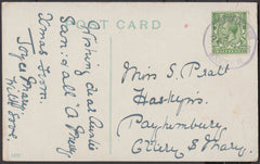 75581 - DEVON. 1913 post card to Ottery St Mary with KGV ½...