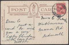 75588 - DEVON. 1925 post card to Sidmouth with KGV 1d canc...