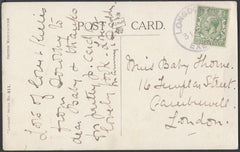 75595 - DEVON. 1916 post card to London with KGV ½d cancel...