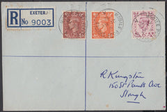 75621 - DEVON/EXETER AGRICULTURAL MOBILE BOX. 1952 envelop...