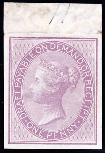 75714 - POSTAL FISCAL. 1856 1d lilac (SGF6). A very fine l...