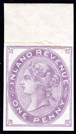 75743 - POSTAL FISCAL. 1881 1d purple type L20 die 4 (SGF2...