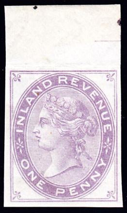 75744 - POSTAL FISCAL. 1881 1d purple type L20 die 4 (SGF2...