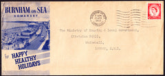 75761 - 1953 ADVERTISING BURNHAM ON SEA TO LONDON. Large envelope ((203x102) Burnham on Sea, Somerse...