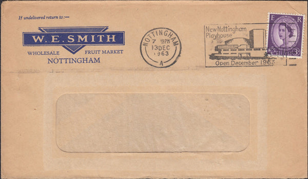 75795 - ADVERTISING. 1963 window envelope from Nottingham ...