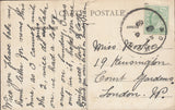 75860 - 1908 SUSSEX/'BOGNOR' SKELETON DATE STAMP. Post card of Paris to London with KED...