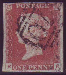 75948 - 1843 1d pl.41 (EB) (SG8). Good to fine used lett...