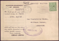 76072 - ADVERTISING. 1934 printed matter post card London ...