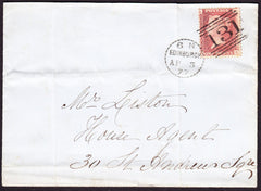 76101 - EDINBURGH DOTTED CIRCLE TYPE A9 (RA9). 1877 envelo...