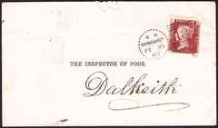 76110 - EDINBURGH DOTTED CIRCLE TYPE A5 (RA5). 1867 envelo...