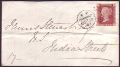 76126 - EDINBURGH DOTTED CIRCLE TYPE A5 (RA5). 1867 envelo...