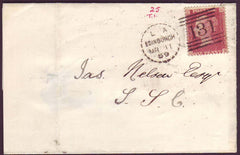 76137 - EDINBURGH DOTTED CIRCLE TYPE A1 (RA1). 1859 wrappe...