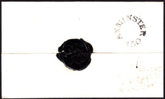 76184 - 1830 DEVON/AXMINSTER MILEAGE MARK(DN30). Large part wrapper Axminster to London...