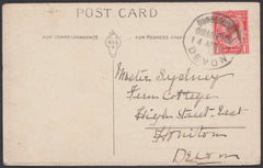 76364 - DEVON. 1927 post card to Honiton with KGV 1d cance...
