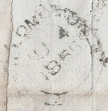 76370 - 1855 MAIL BRADNICH (DEVON) TO EXETER/PL.2(AI)(SG21)/MISSING IMPRIMATUR LETTERING.