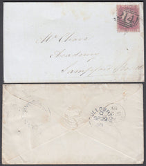 76377 - 1858 DEVON/'CLYST-HYDON' UDC/PL.60(OG)(SG40). Envelope Cullompton to...