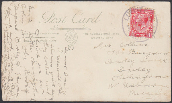 76414 - DEVON. 1923 post card of Littleham Church, Exmouth...