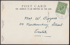 76440 - DEVON. 1912 post card to Exeter with KGV ½d Downey...