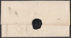 76446 - DEVON. 1828 wrapper to Exeter with part strike of ...