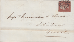 76453 - 1843 HONITON (DEVON) MALTESE CROSS. Wrapper Honiton ...