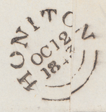 76453 - 1843 HONITON (DEVON) MALTESE CROSS. Wrapper Honiton ...