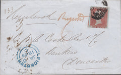 76461 - 1849 REGISTERED MAIL LEICESTER TO DONCASTER. Fine envelope Leic...